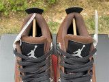 Authentic Air Jordan 4 WMNS Brown/Silver/Black