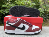 Authentic Nike Dunk Low White/Black/Red