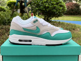 Authentic Nike Air Max 1 White/Grey/Green