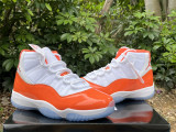 Authentic Air Jordan 11 Orange/White
