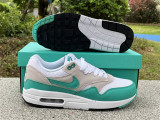 Authentic Nike Air Max 1 White/Grey/Green