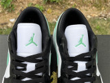 Authentic Air Jordan 1 Low Black /White/Green