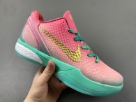 Authentic Nike Kobe 6 Pink/Green/Gold