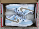 Authentic Nike Dunk Low Neutral White/Blue/Brown
