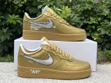 Off-White x Nike Air Force 1 Gold/Silver