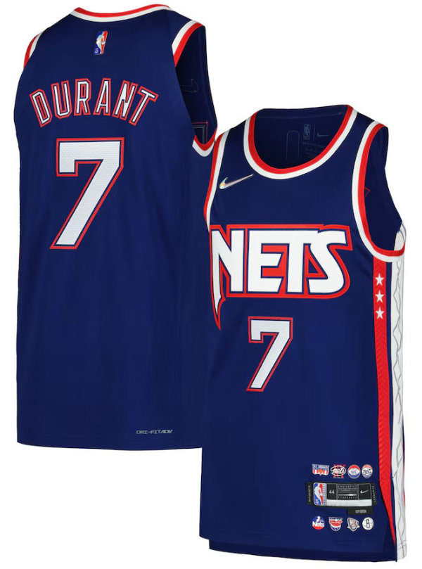 Men's Brooklyn Nets Kevin Durant Nike Blue Authentic Player Jersey - City Edition