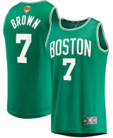 Men's Boston Celtics Jaylen Brown Fanatics Kelly Green 2024 NBA Finals Fast Break Replica Player Jersey - Icon Edition