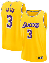 Men's Los Angeles Lakers Anthony Davis Fanatics Gold Fast Break Replica Jersey - Icon Edition