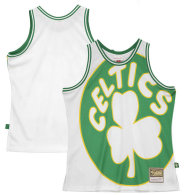 Men's Boston Celtics Mitchell & Ness White Hardwood Classics Blown Out Fashion Jersey