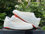 Authentic Shelflife x Air Jordan 2 Low White/Sail/Light Bone/Bright Mandarin