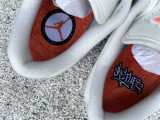 Authentic Shelflife x Air Jordan 2 Low White/Sail/Light Bone/Bright Mandarin