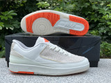 Authentic Shelflife x Air Jordan 2 Low White/Sail/Light Bone/Bright Mandarin