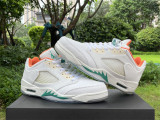 Authentic Air Jordan 5 Low WMNS Sail/Starfish/Neptune Green