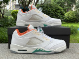 Authentic Air Jordan 5 Low WMNS Sail/Starfish/Neptune Green