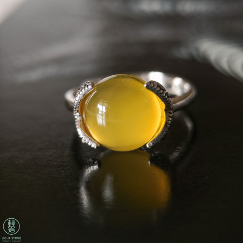 Yellow Chalcedony Mosaic Ring