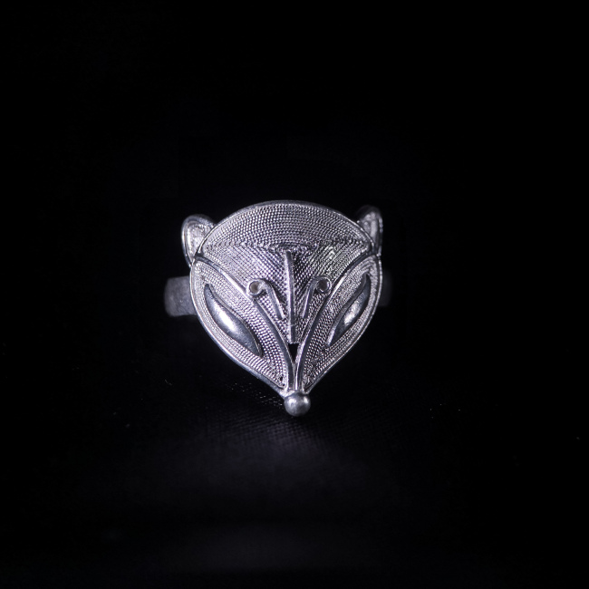 Fox -Miao Silver Filigree Ring