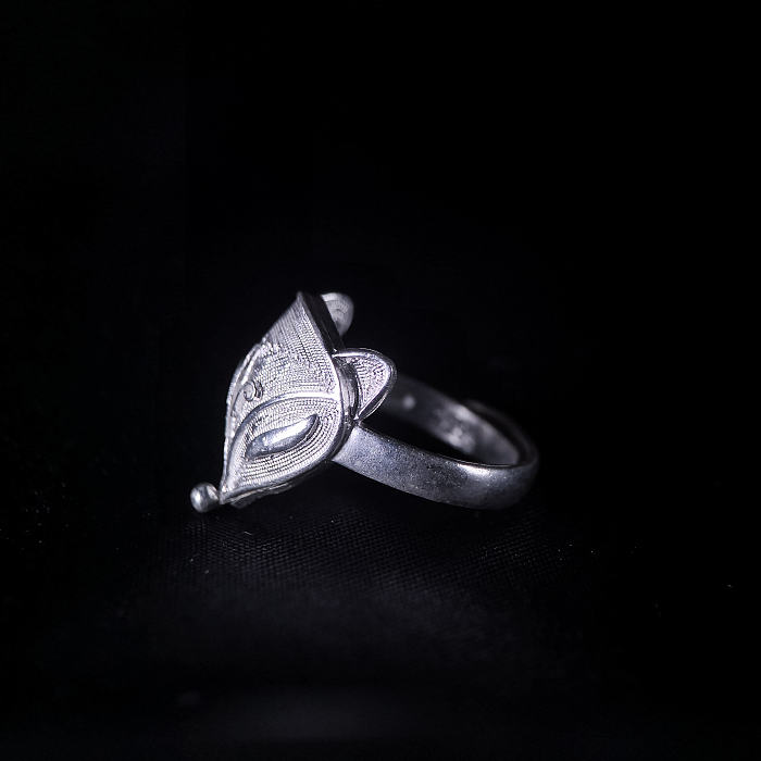Fox -Miao Silver Filigree Ring