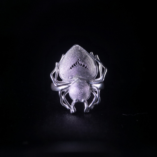 Spider - Miao Silver Filigree Ring