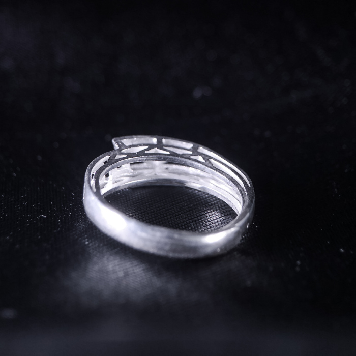 Wave- Miao Silver Filigree Ring
