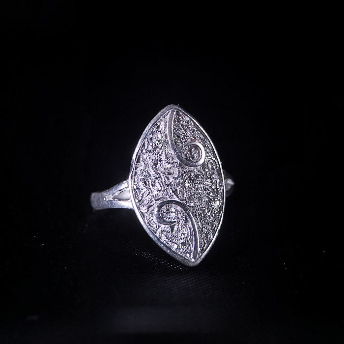 Sprout-Miao Silver Filigree  Ring