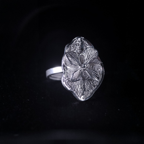 Lotus- Miao Silver Filigree Ring