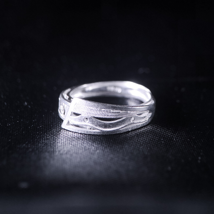 Wave- Miao Silver Filigree Ring