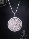Sun Drum - Miao Silver Filigree Necklace 