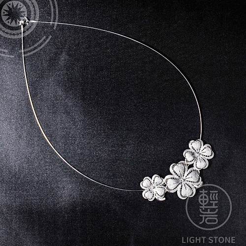 Lucky Clover - Miao Silver Filigree Necklace