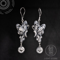 Butterfly - Miao Silver Filigree Earrings