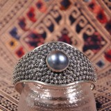 Chinese Handmade Bracelet - Flower Land - Tibetan Silver Bracelet | LIGHT STONE