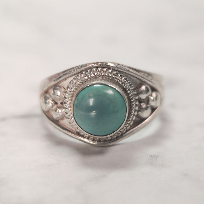 Blue Sun - Turquoise - Tibetan Handmade Ring