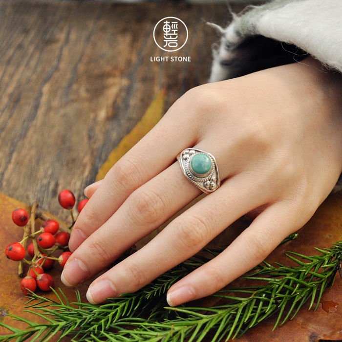 Blue Sun - Turquoise - Tibetan Handmade Ring