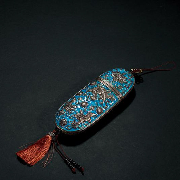 Online Jewelry-   Burning Blue Chinese Cloisonné Silver Jewelry | LIGHT STONE