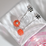 Online Earrings - Pumpkin - Chinese Red Agate Silver Earrings| LIGHT STONE