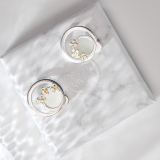 Osmanthus Fragrans - Jade Silver Earrings
