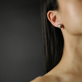 Online Earrings - Handmade Chinese Asian Gift- Cloisonne Peony| LIGHT STONE