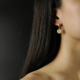 Best Online Earrings - Modern Design Handmade Chinese Jade - Silver Earrings | LIGHT STONE