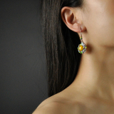 Online Earrings - Purple Phoenix - Cloisonne Enameling Silver Earrings| LIGHT STONE