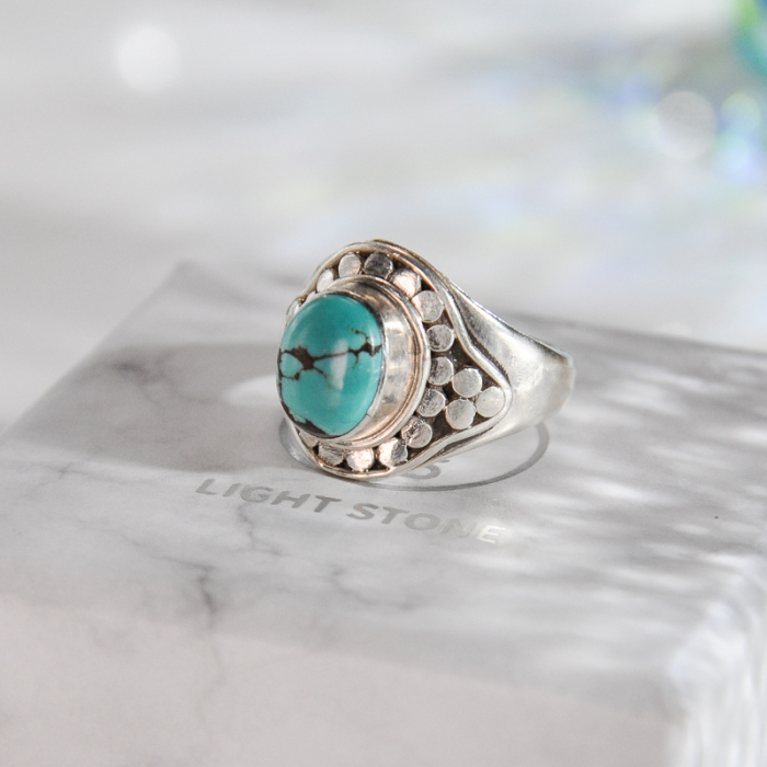 Chinese Handmade Jewelry- Online Shop- Turquoise - Tibetan Ring| LIGHT STONE