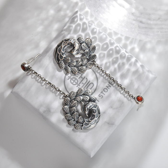 Peacock Earrings - Silver Handmade Jewelry - Best Online Shop | Light Stone