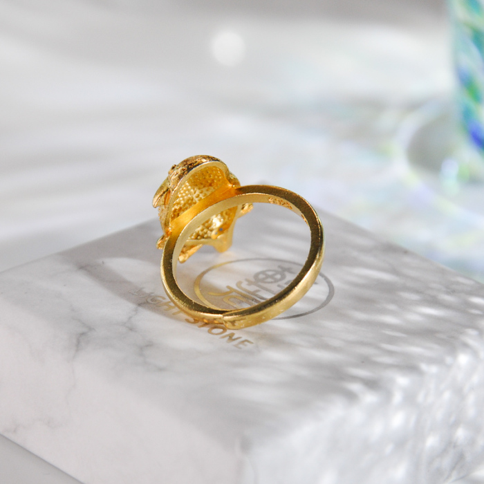 Parrot Silver Ring - Chinese Enameling Traditional Technique - Online Shop | LIGHT STONE