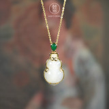 Hulu - Chinese Handmade Jade Silver Necklace - Online Shop | LIGHT STONE