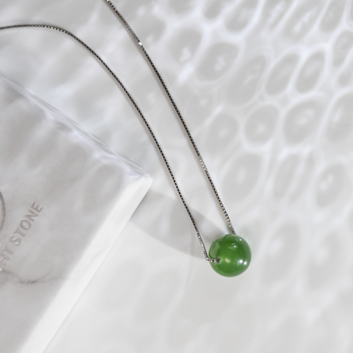Lucky Ball - Chinese Green Jade Necklace -  Online Shop | LIGHT STONE