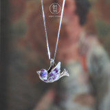 Flying Bird - Beijing Enameling Silver Necklace