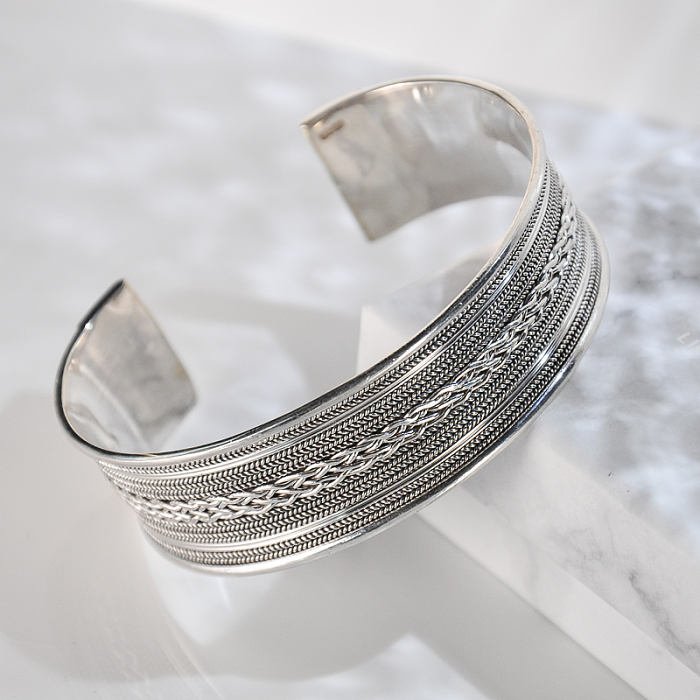 Chinese Handmade Bracelet - Wheat - Tibetan  Silver Bracelet | LIGHT STONE