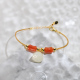 Remembrance - Red Agate and Jade Bracelet