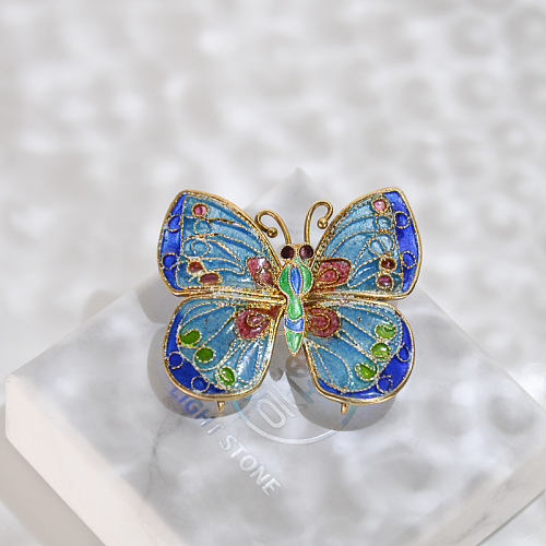 Butterfly - Silver Glass Enameling Brooch