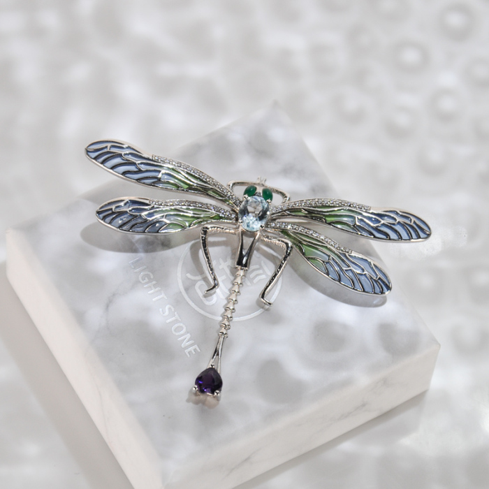 Dragonfly - Glass Enameling Brooch