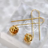 Lotus - Gilt Silver Earrings - Chinese Handmade Jewelry Online Shop | LIGHT STONE