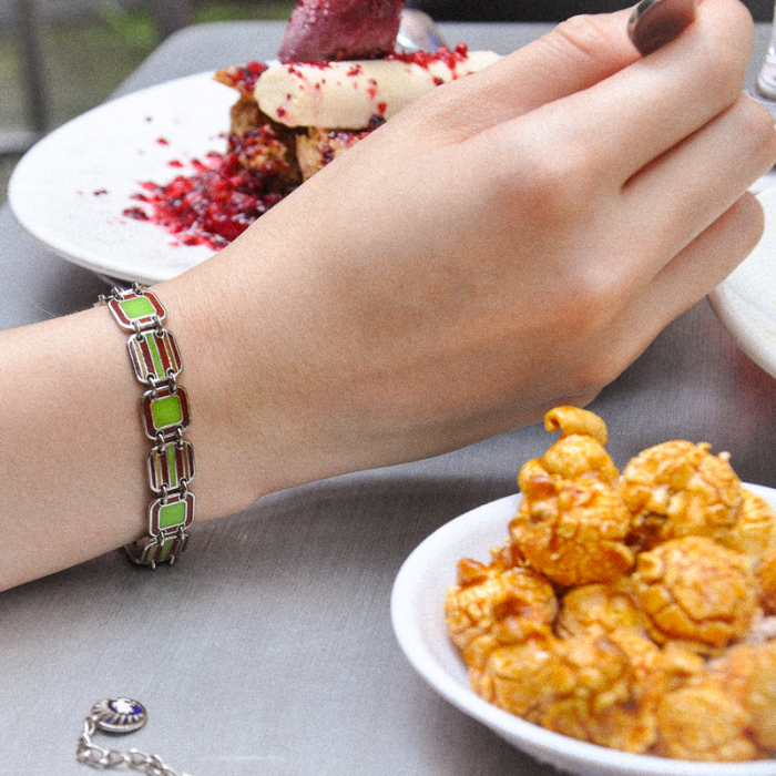 -25% For Two| -33% For Three |Square- Jingtai Blue Vintage Bracelet - Gold - Cooper Base Cloisonne